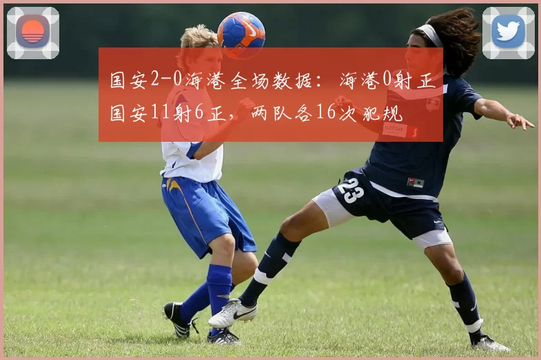 国安2-0海港全场数据：海港0射正国安11射6正，两队各16次犯规